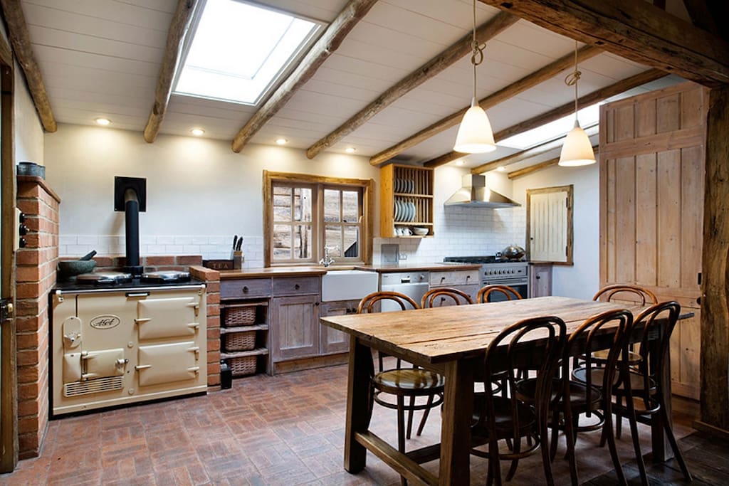 Cooking and Dining Areas feature 90cm Bosch gas stove & electric oven, farmhouse table seating for 8,
Espresso machine, kettle, toaster
Fridge/freezer full sized, microwave & dishwasher, all kitchen equipment, dining settings, cutlery & glassware