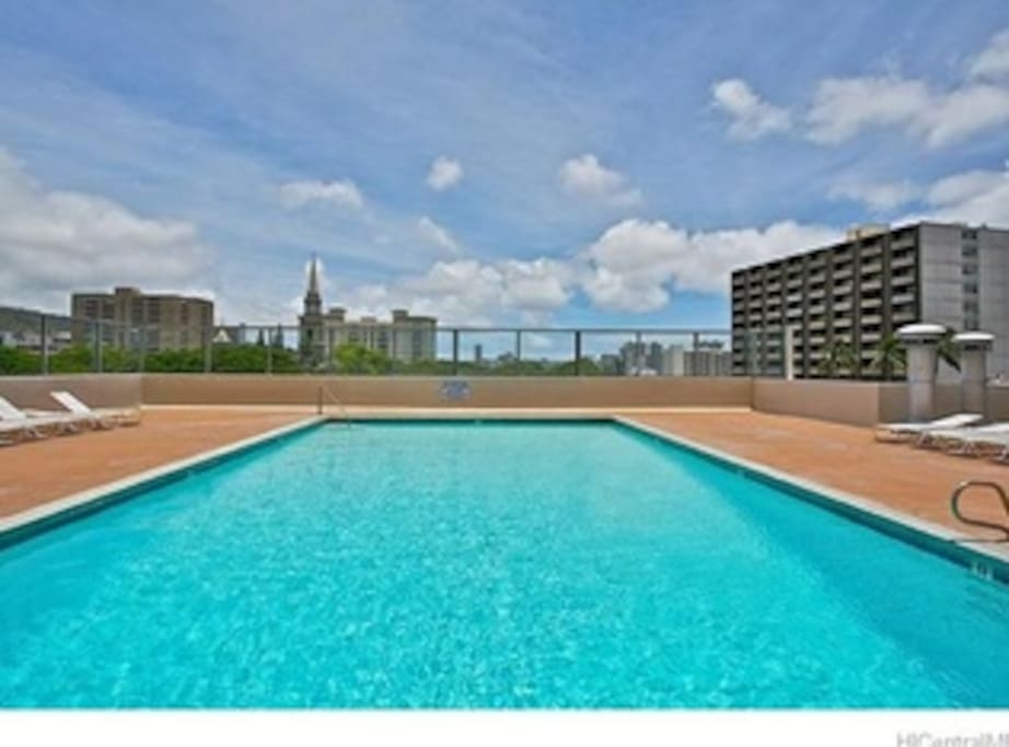 Beautiful pool and lounge