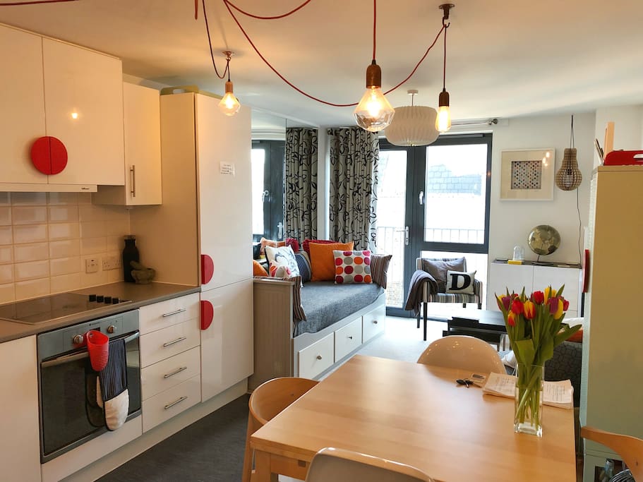 Dining, Kitchen and Living area
