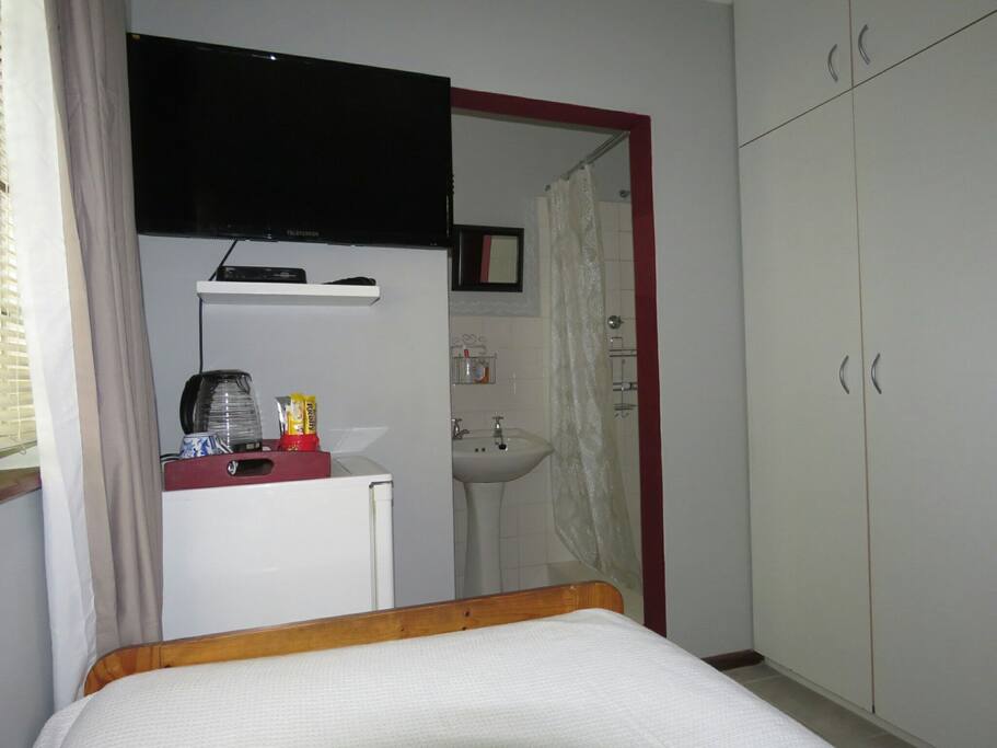 Fridge, cettle and microwave
