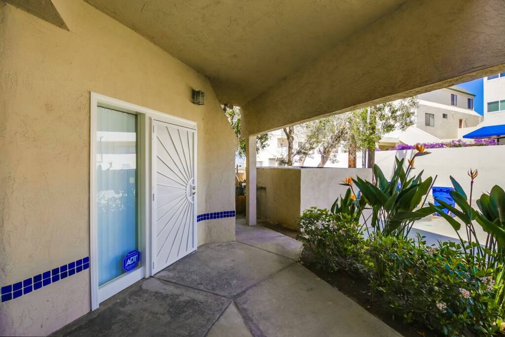 Entrance to unit