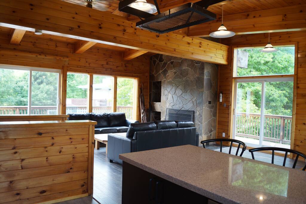 Open concept kitchen to the dining room and great room.