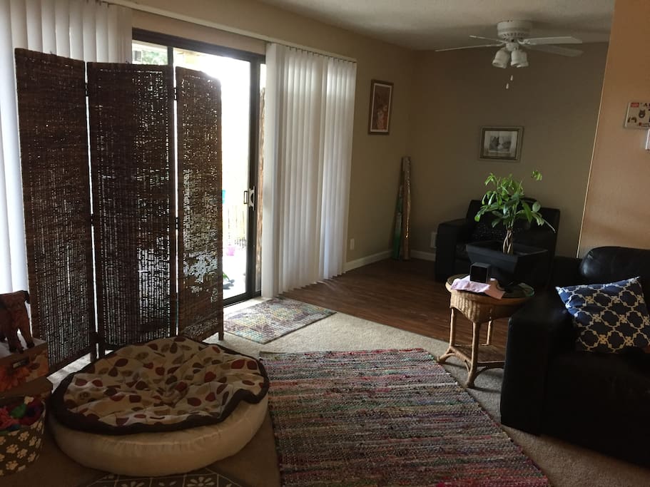 Part of dining room and living room.