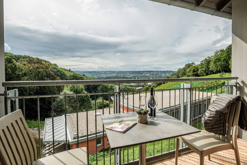 Blick Balkon Zimmer