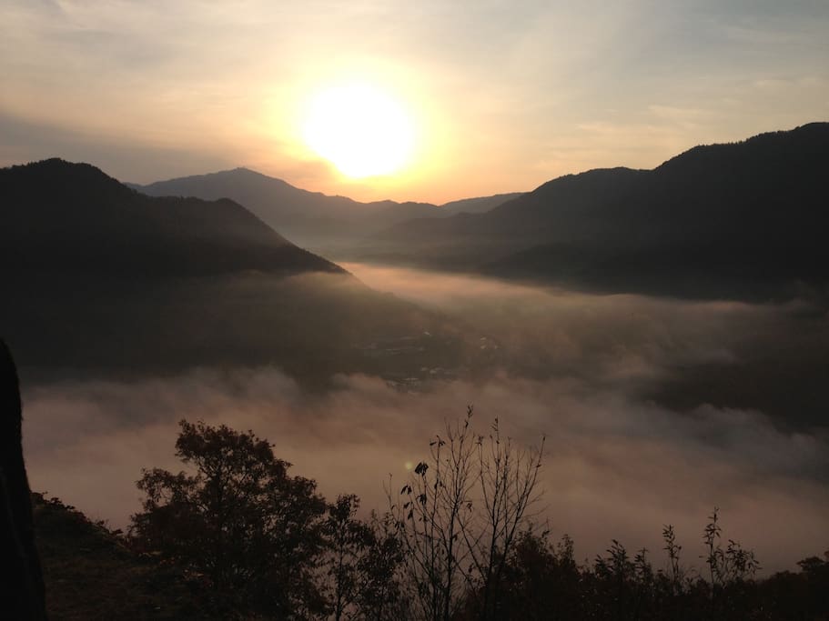 竹田城跡からの雲海 Sea of cloud from Takeda Casle Ruins