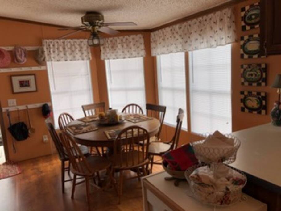 Kitchen facing the water