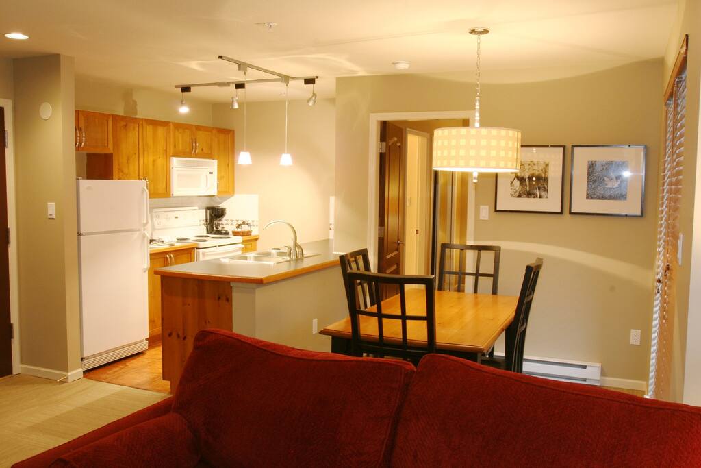 Entertain with family and friends at the dining room table.