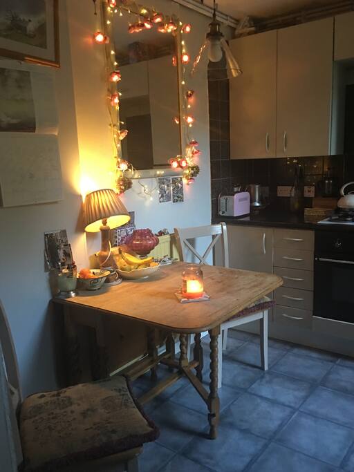 Airy kitchen for continental breakfast