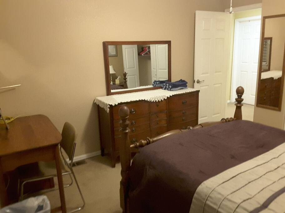 The desk has a network cable and the wireless network credentials.