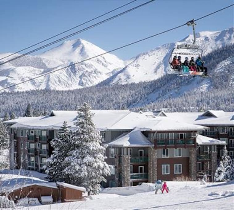 Located in the Village . The village in the winter