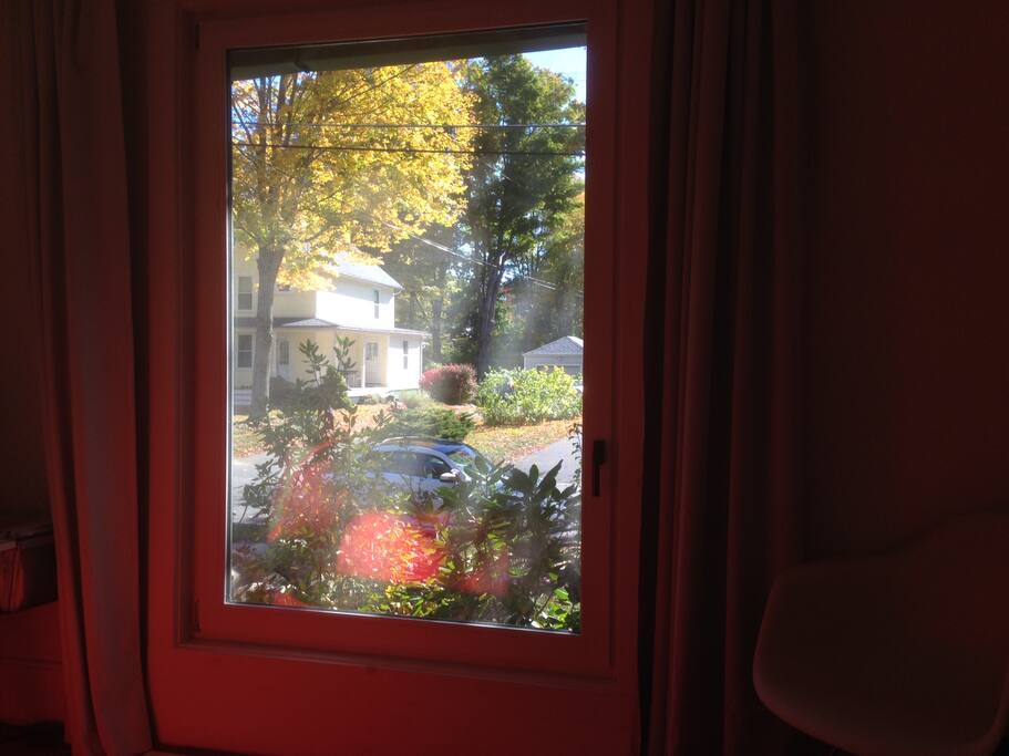 Oversize window with black-out curtains