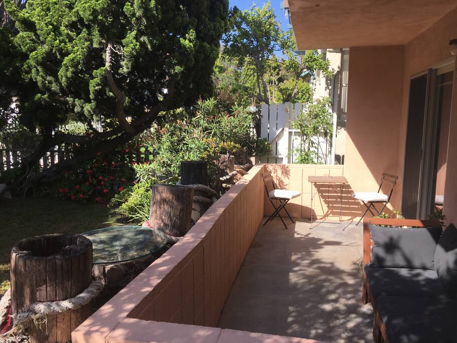 Front Patio with a view of the beach