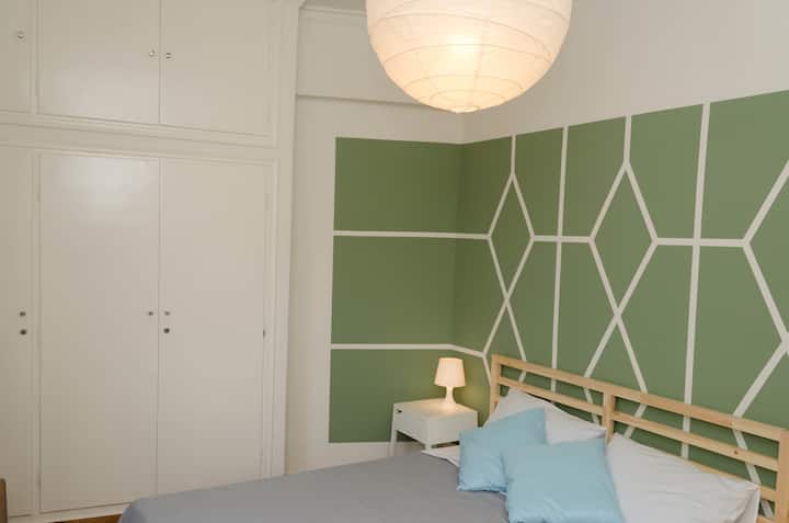 חדר שינה ירוק