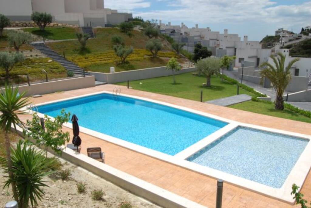 Communal pool and gardens