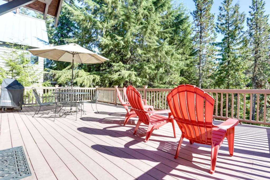 Back deck in sunshine