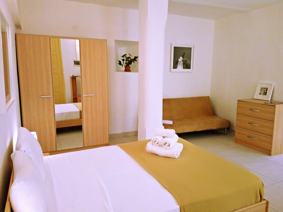 bedroom and relax area