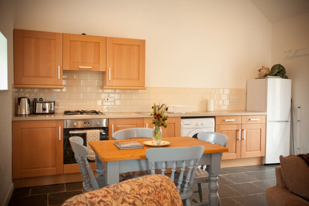 Open plan living room kitchen