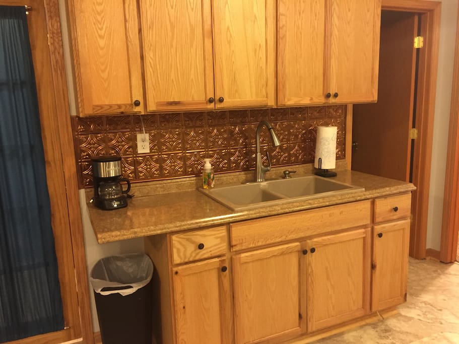 Sink with disposal.