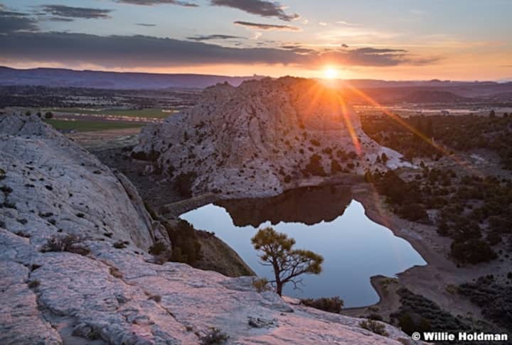 Teasdale Pond and sunrise