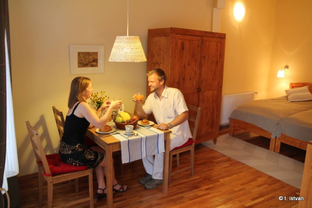 Living and eating space.