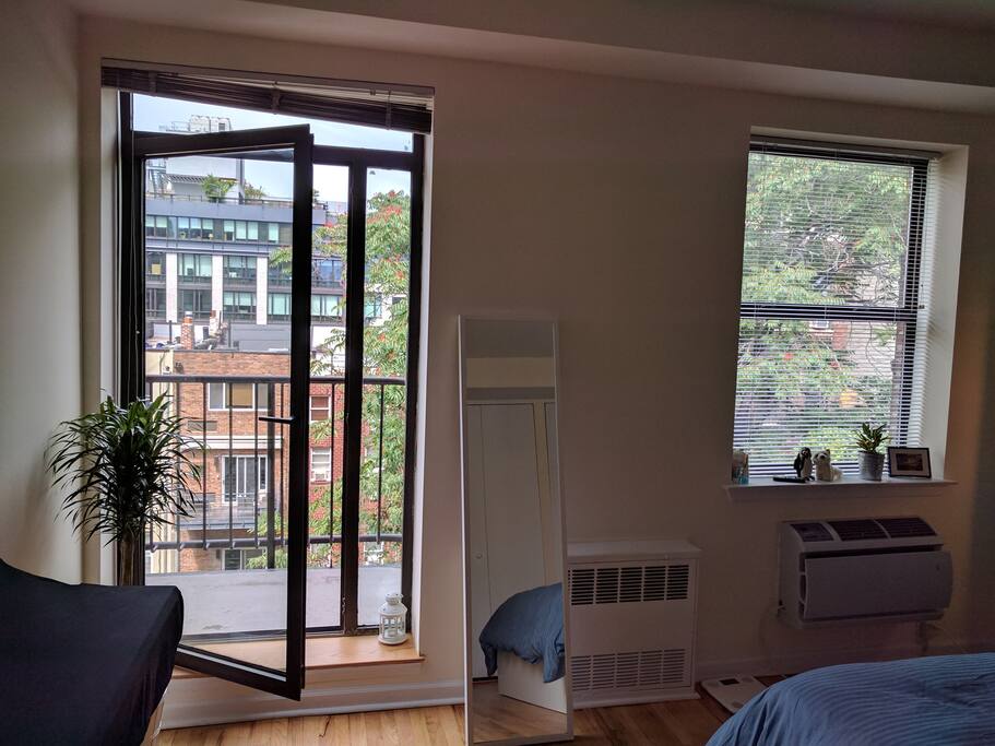 Balcony with courtyard view