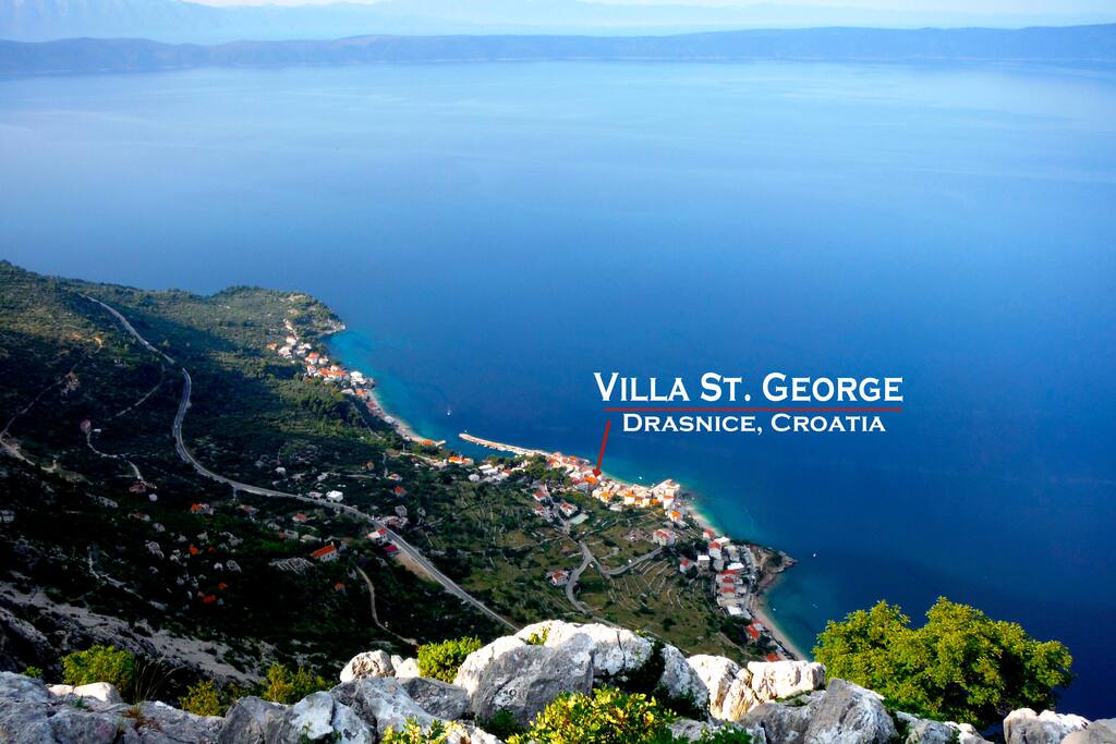 View of Drasnice from Mt. Biokovo - A nice hike up from the sea!