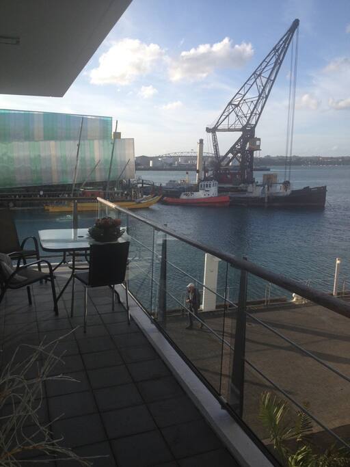 The view from the side balcony