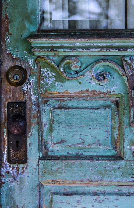 Beautiful antique front door-Cottage.