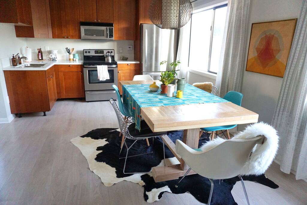 Pub-style table custom made in downtown LA