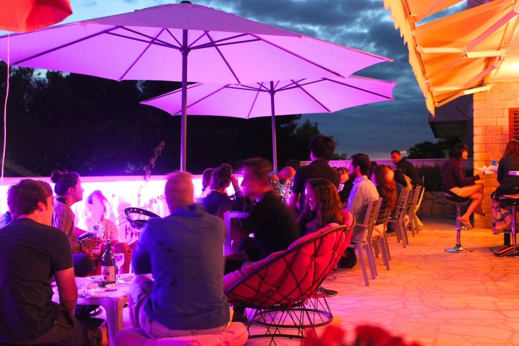 Outdoor terrace with every evening events