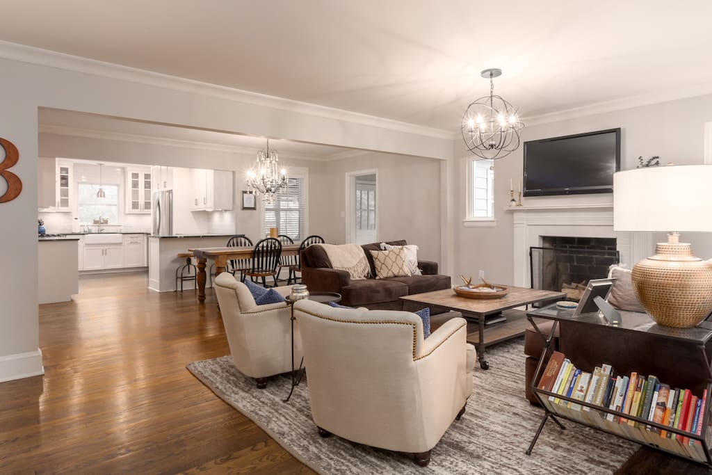 Open living/dining