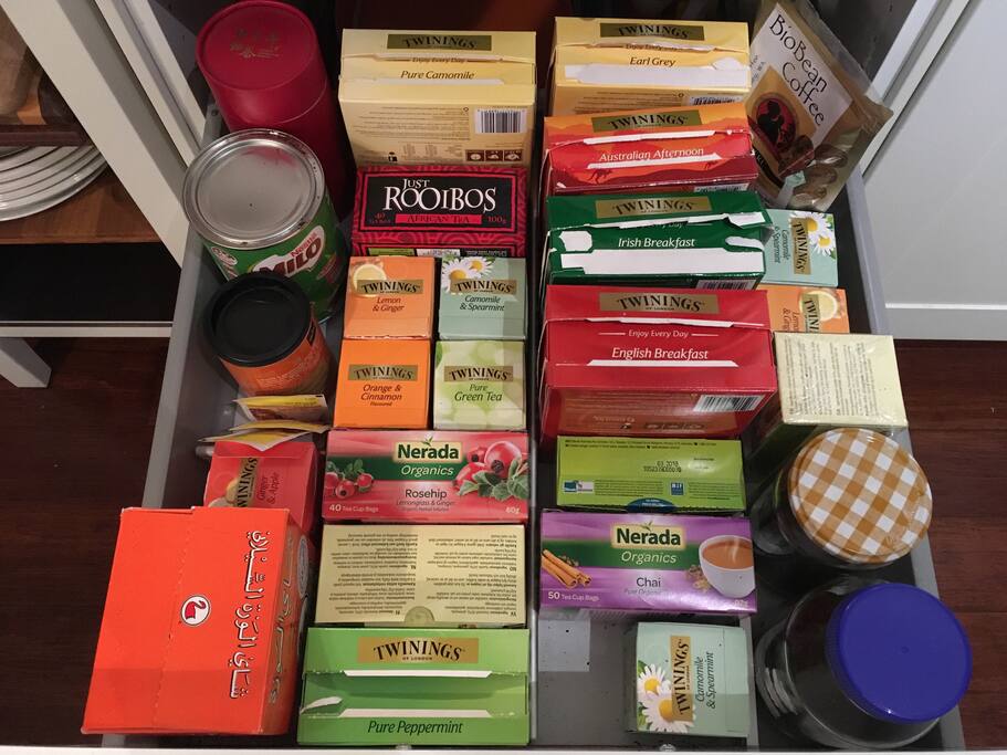 Help yourself to a complimentary cup of tea or coffee any time ☕️