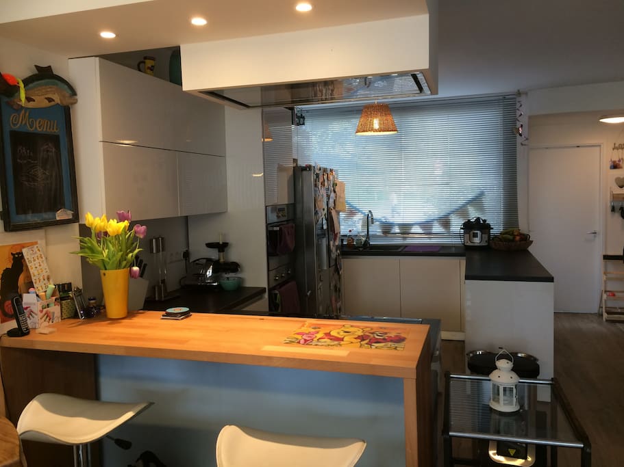 Kitchen, view from the living room