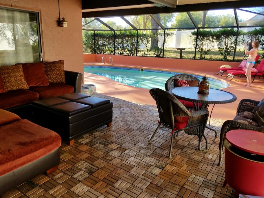 Accessible pool and seating area