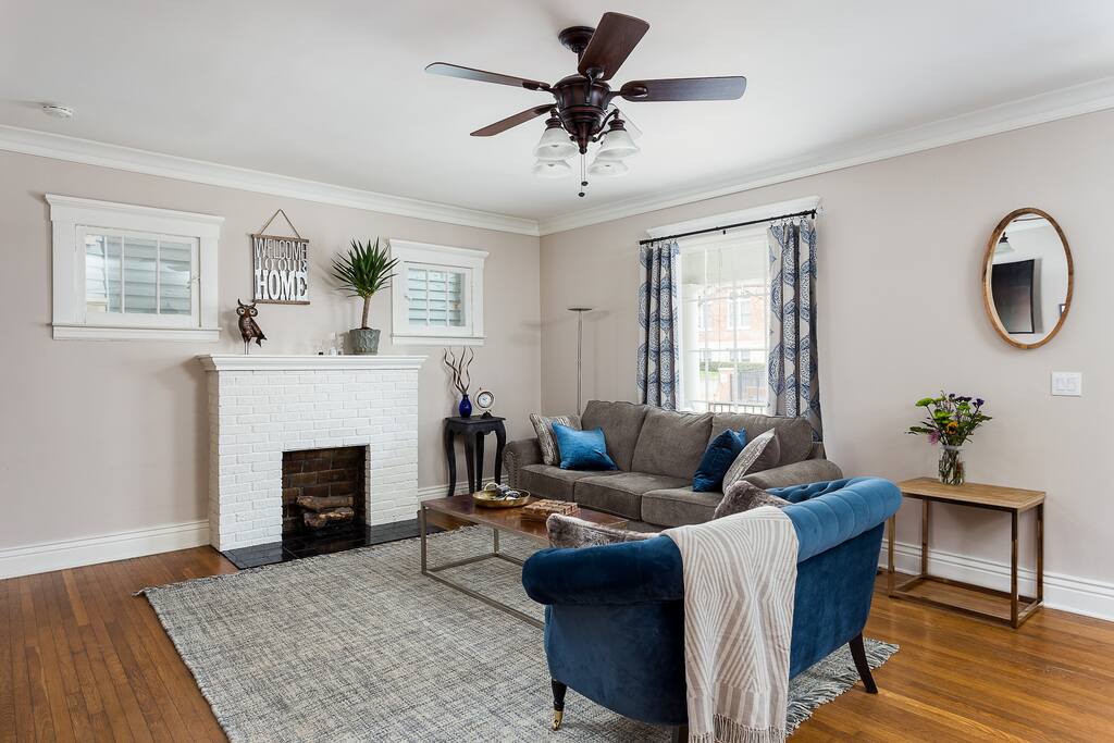 The queen sleeper sofa is incredibly comfortable, and we have plenty of extra pillows and blankets.