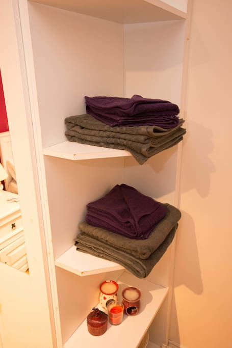 Clean towels provided for your stay