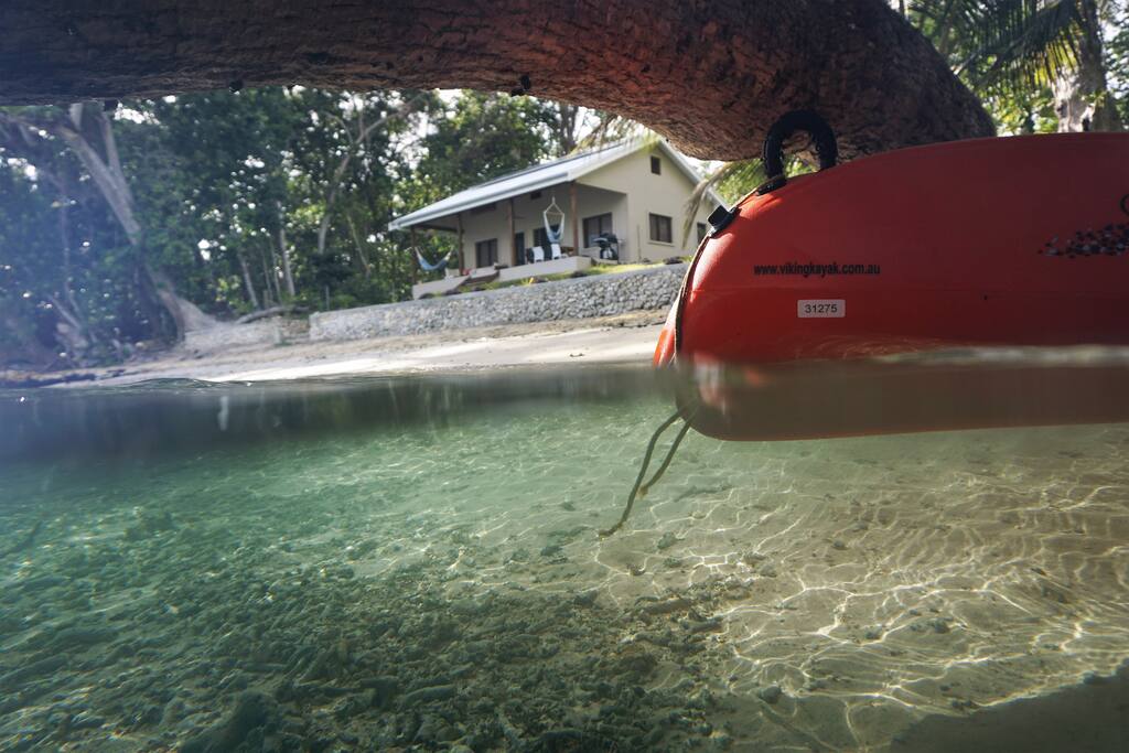 Right on the water
