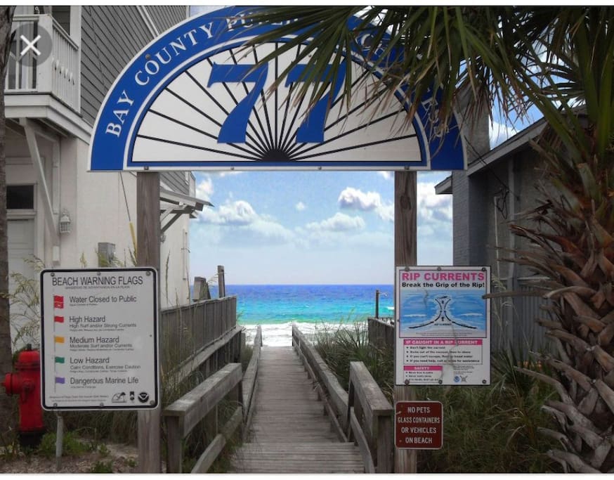 Boardwalk beach access for walking visitors
