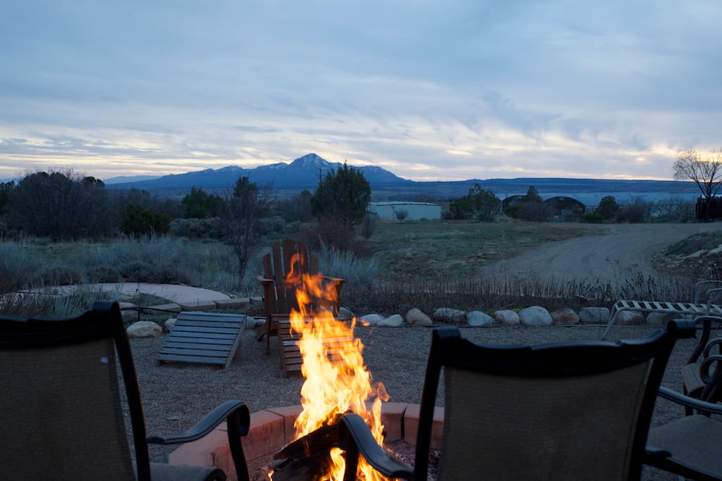 Fire Pit and View of UTE