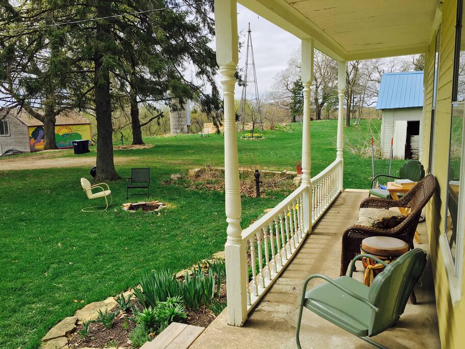 Porch to kick back on and read, play guitar, drum!