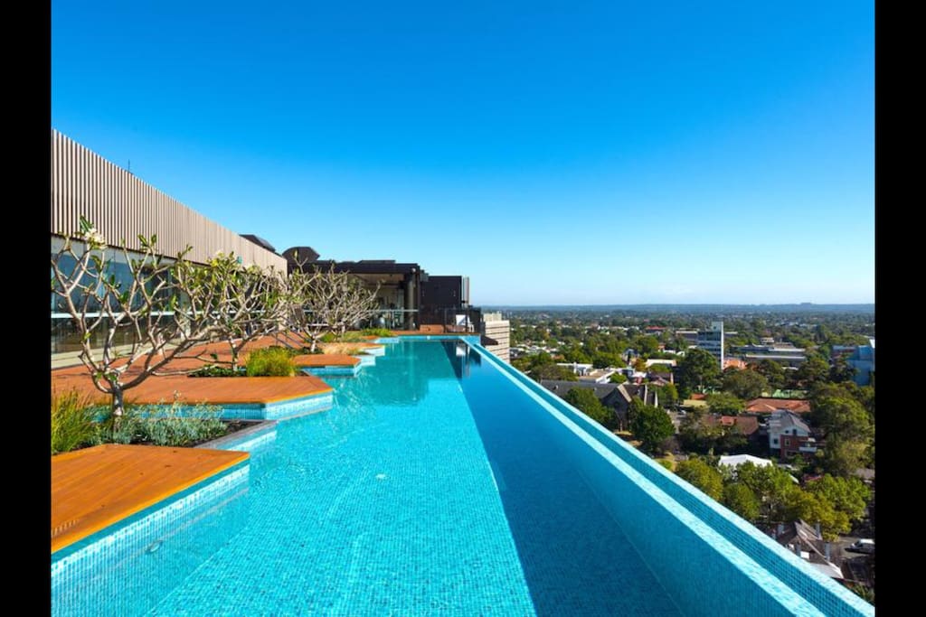 Roof top pool available for guest use
