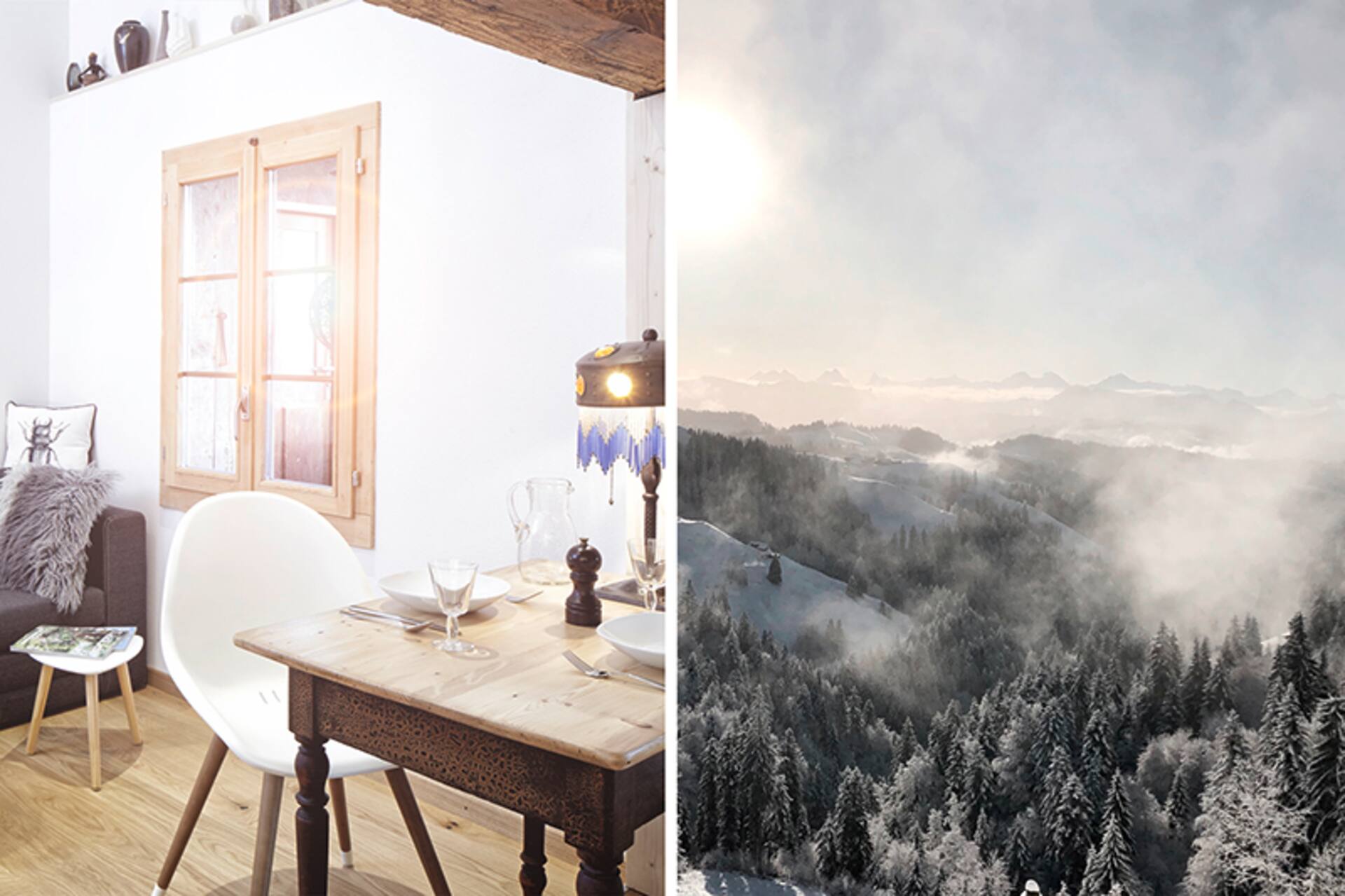 Recreation and silence with a view over the Alps