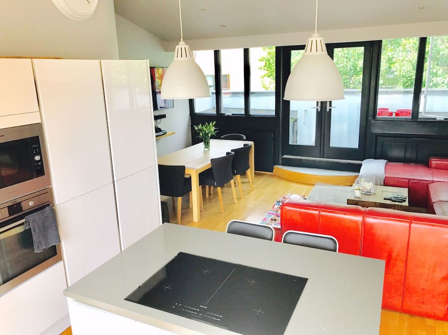 Kitchen and living room