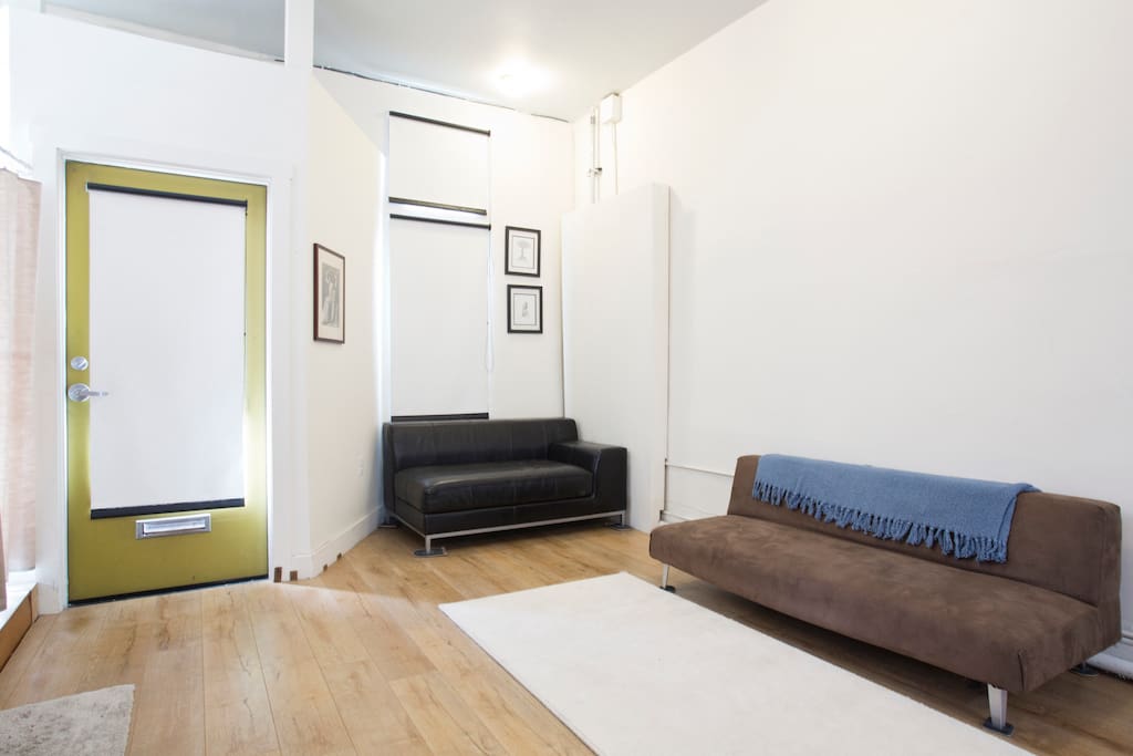 all furniture is on sliders and easy to reconfigure to your needs