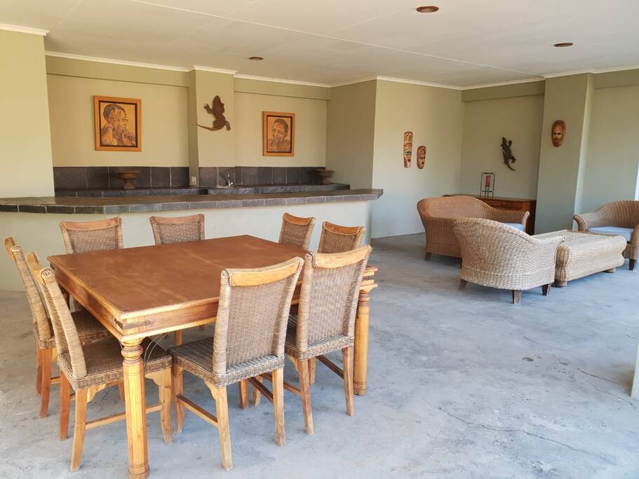 Our Lapa at our Oasis, featuring our 10 braais and pool
