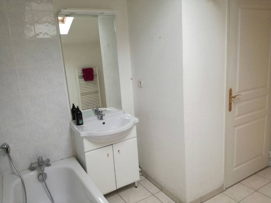 Salle de bain privée avec toilettes privée