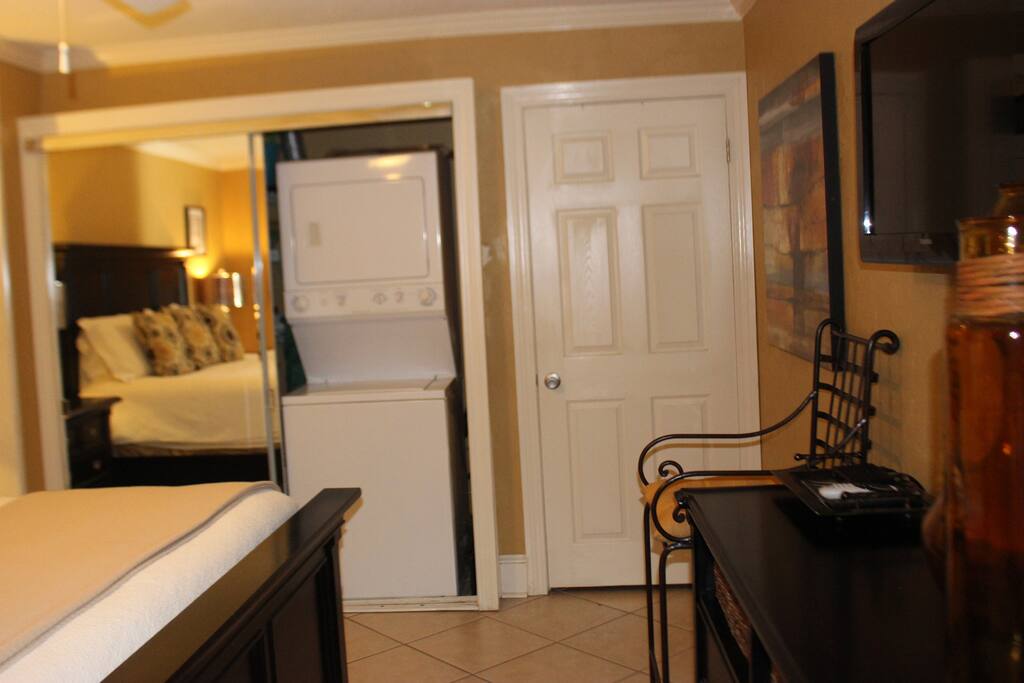 Washer and dryer in the condo.