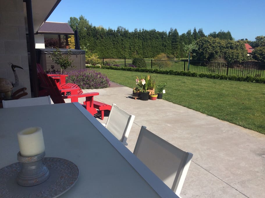 Drinks or breakfast on the terrace overlooking tranquil park like grounds