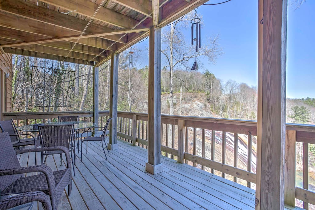 You'll love having unrivaled views of Toxaway Falls from your private balcony.