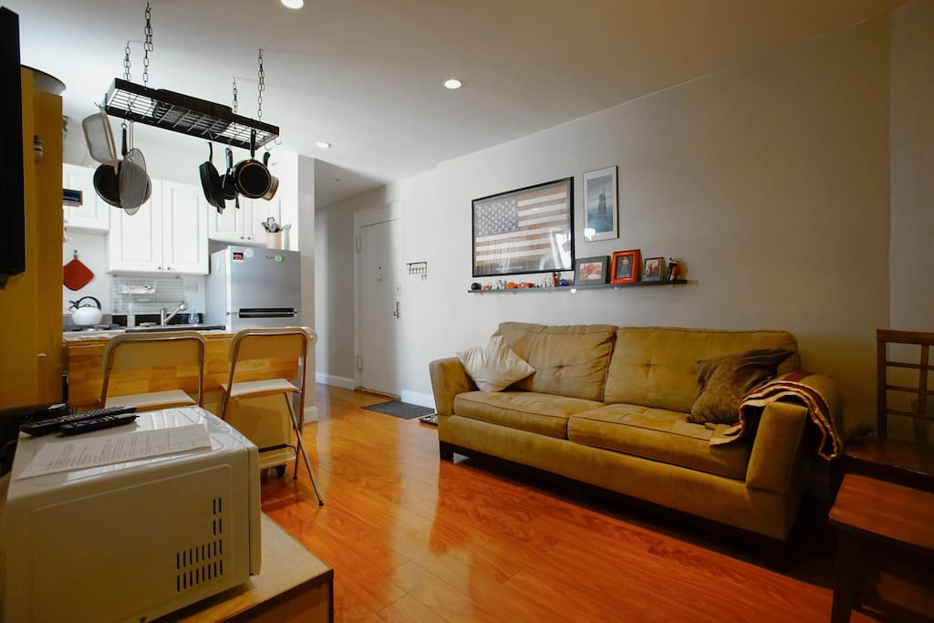 Pull-out sofa bed pictured here